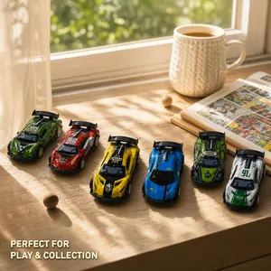 24-Pack Pull Back & Catapult Alloy Toy Cars with 4 Launchers – Die-Cast Racing Car Set, Pull-Back-and-Go + Shooter Launcher Vehicle Toys for Kids Ages 3+, Birthday Gift