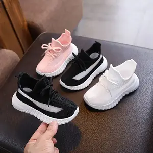 Breathable knitted casual sports shoes for boys and girls suitable for spring, autumn and summer