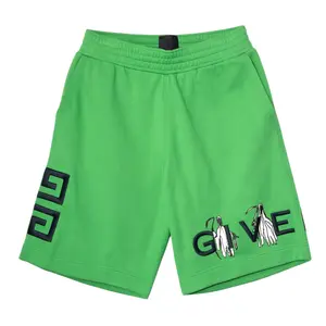 Givenchy x Josh Smith Embroidery Sweat Shorts Apple Green