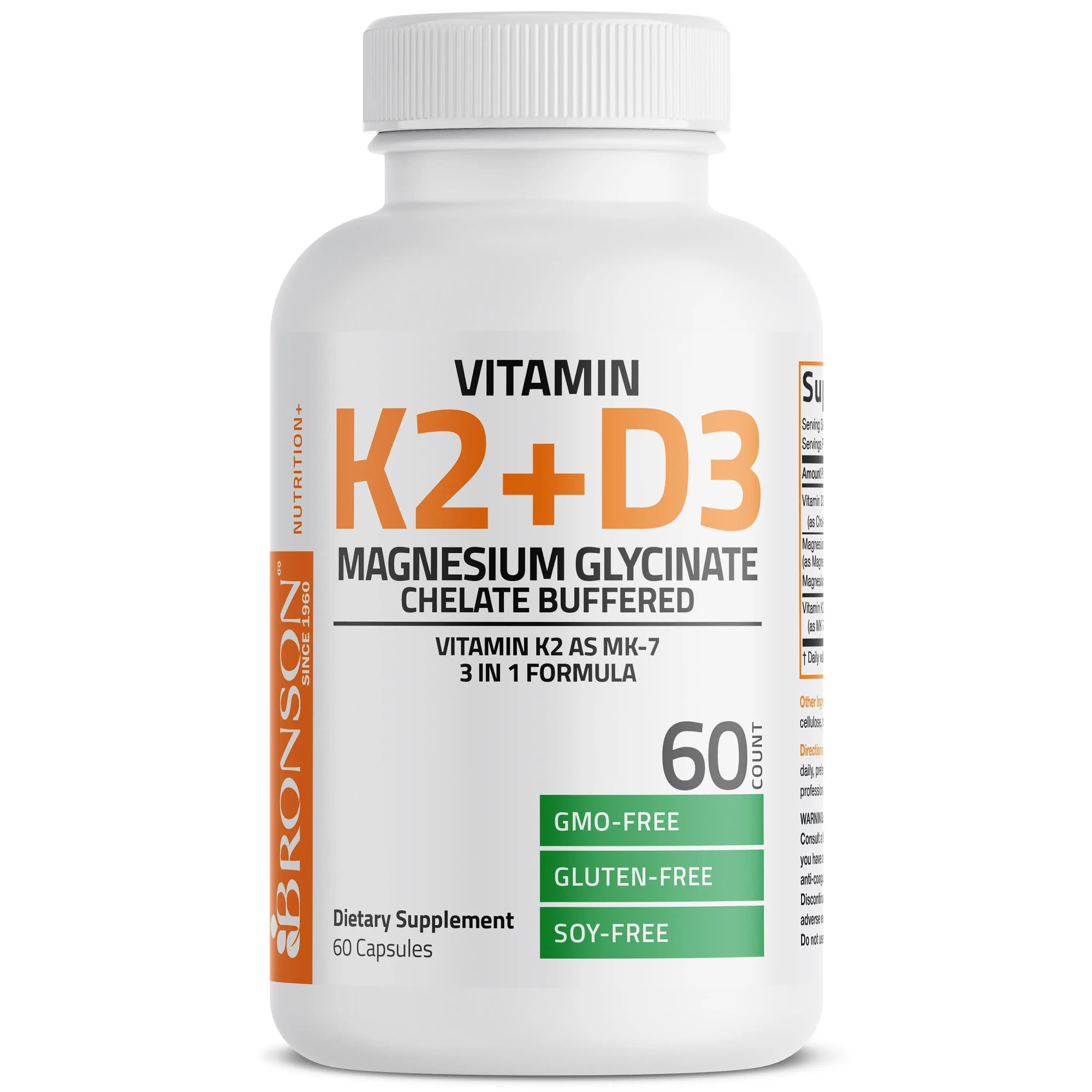 Bronson Vitamin K2 + D3 & Magnesium Glycinate