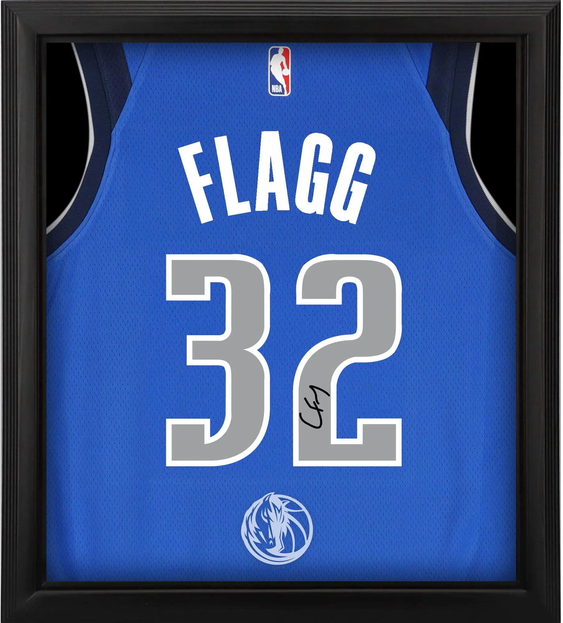 Cooper Flagg Dallas Mavericks Framed Autographed Blue Icon Swingman Jersey Shadowbox - Fanatics Authentic Certified