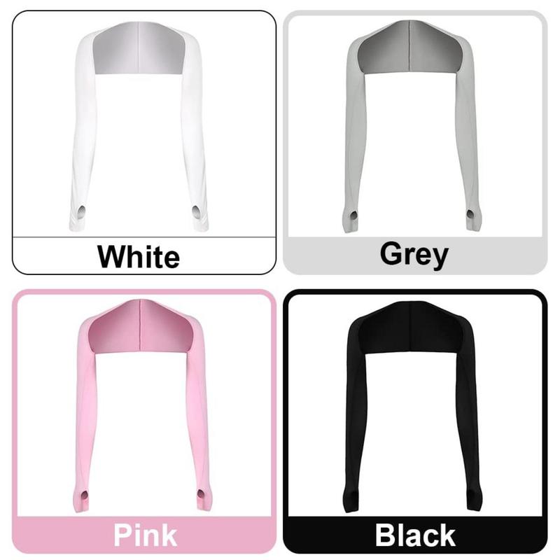 4-piece Set of UV Protection Sun Protection Cooling Capes, Elastic Compression Arm Sleeves, Golf Sports Summer Cooling Sleeves, Sun Protection Cooling Capes, Ice Silk, Sleeves