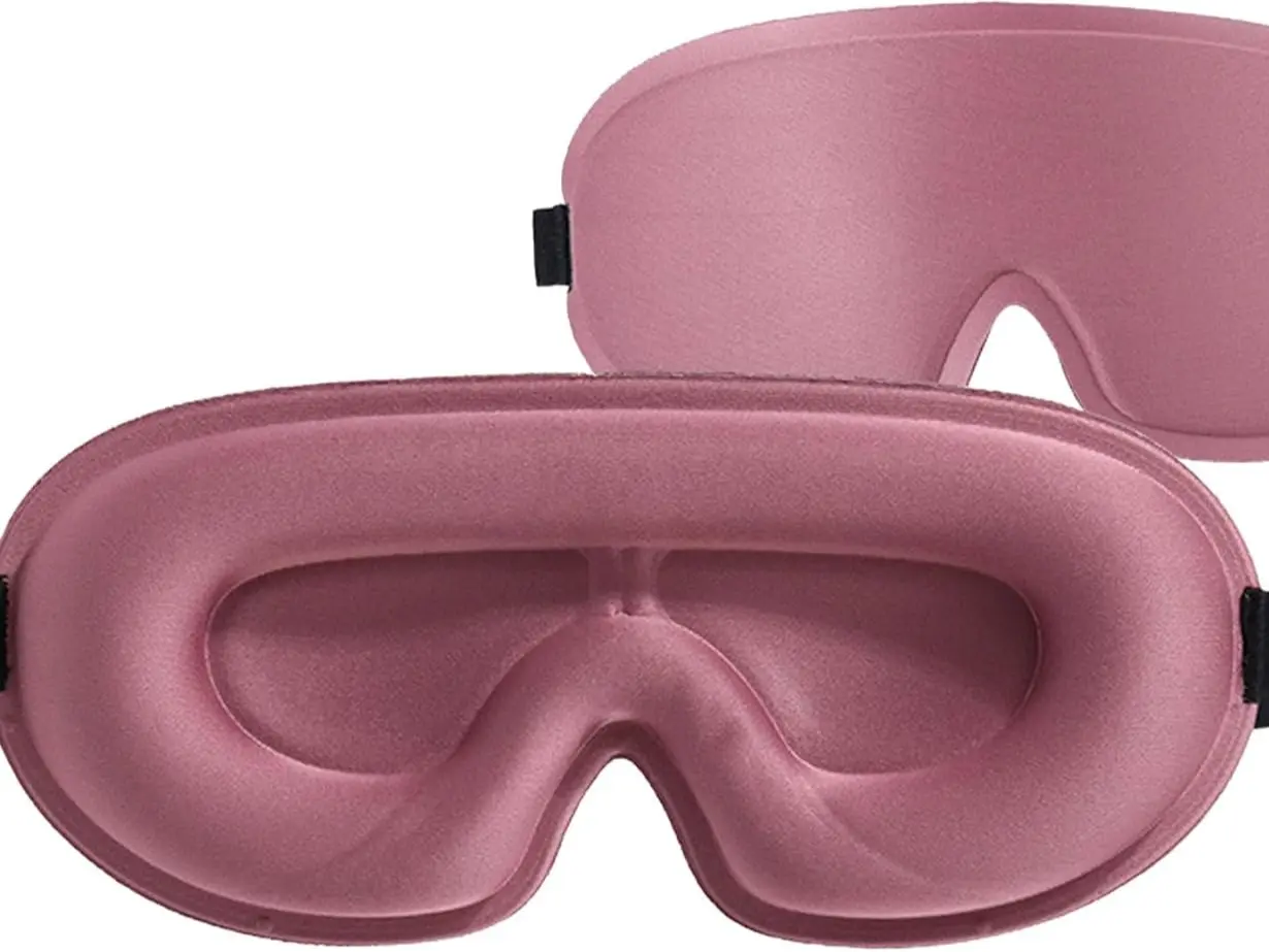 3D Deep Contoured Eye Cover for Sleeping Adjustable Sleep Mask with Nose Pad for Yoga Travel Comfortable Sleep Aid Products Ideal for Enthusiasts summervibes Stretchable Eye Mask