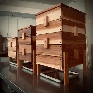 Handmade Redwood Worm Compost Bin: USA-Made Vermiculture System