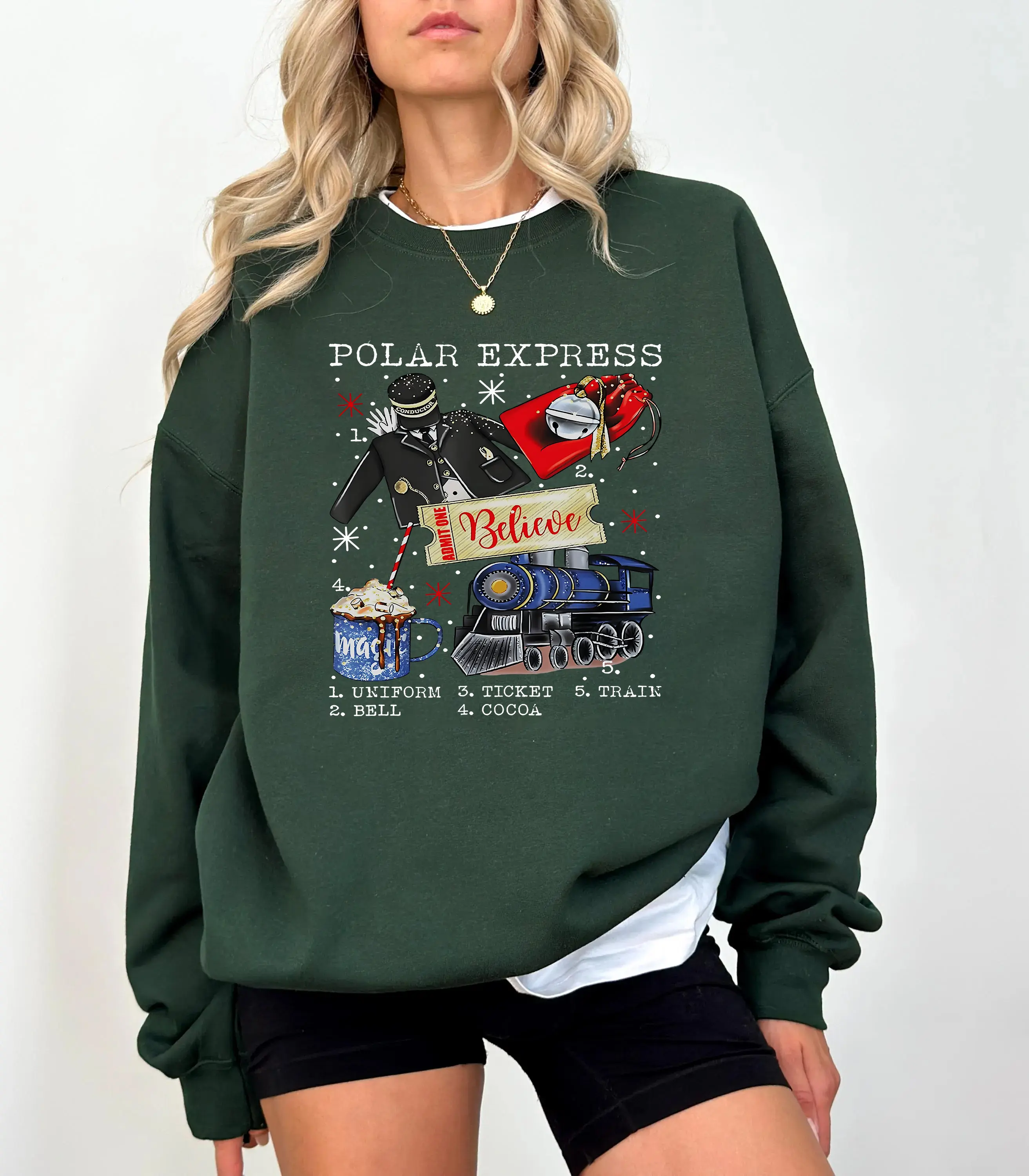Believe Polar Express Sweatshirt | Hoodie | TShirt, Christmas Express, Polar Express Sweater, Merry Christmas, Christmas Gift Ideas, Trendy Shirt, Women's Shirt