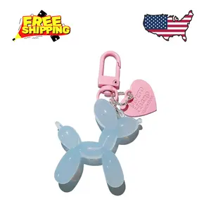 Jelly Balloon Dog Design Keychain for Women 1