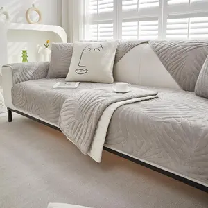 Leaf Pattern Sofa Cover, 1 Count Non-slip Sofa Slipcover, Soft Comfortable Sofa Protector, Sofa Protector for Home Living Room, Home Decor