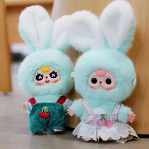 Baby Three- Cute mini rabbit plush toy doll，Stuffed Anima，Backpack or clothing decoration，Soft Furry Collectibles，Stuffed Animal，Bunny Plush Dolls