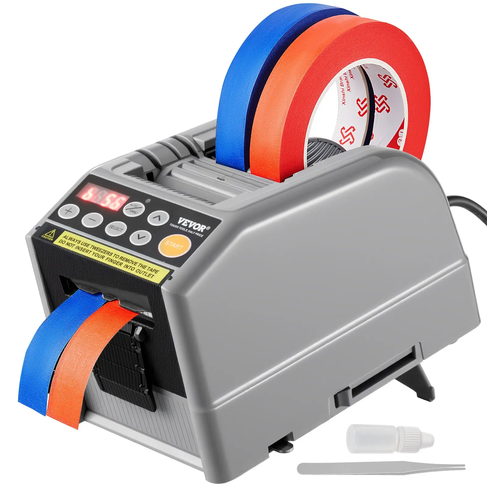 【Summerfinds】VEVOR Automatic Tape Dispenser Adhesive Electric Tape Cutter Packaging Machine Tape Cutting Machine 6-60mm Tape Width