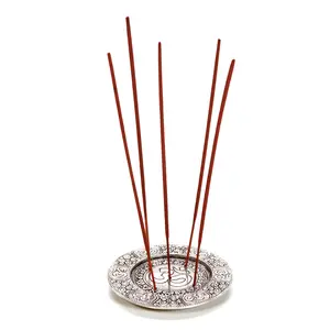 Tibetan Style Aluminum Incense Stick Burner – 4.5 Diameter
