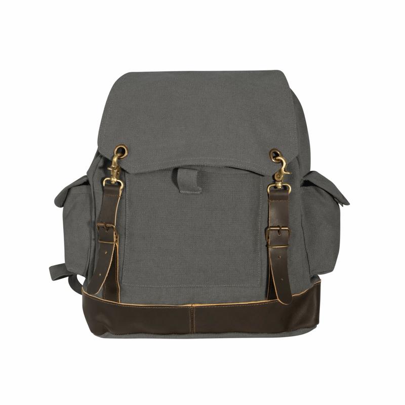 Rothco Vintage Expedition Rucksack - Classic Canvas Backpack for Everyday Adventures, Top Grade Water-Resistant Canvas, Spacious Compartment, Comfortable Straps