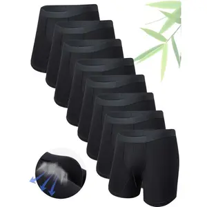 8-Pack Men'S Solid Color Bamboo Fiber Boxer Briefs, 95% Bamboo 5% Spandex, Medium Stretch Knit Fabric, Comfortable Soft Underwear for Casual Wear(Women's Sports Sweat Suit)