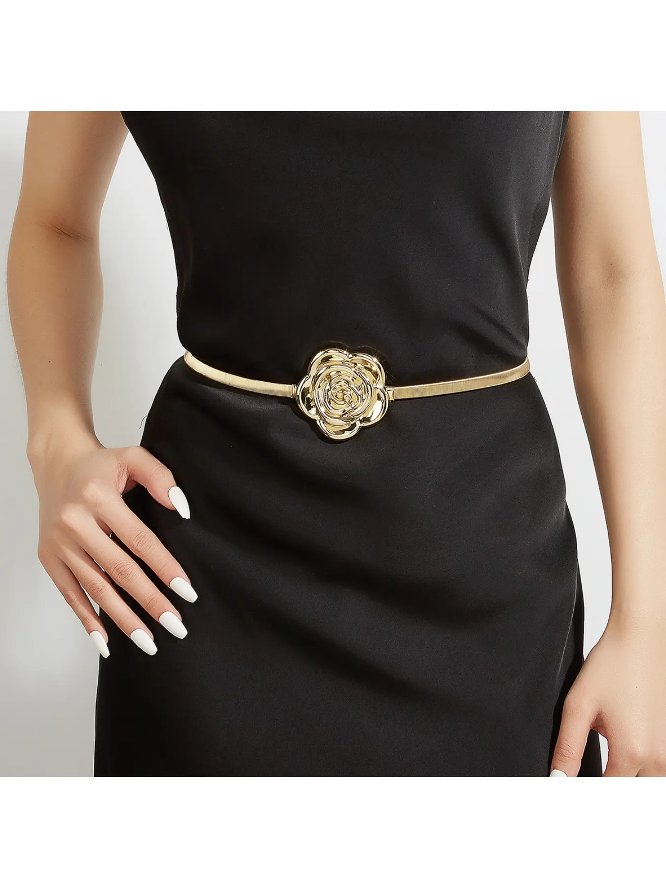Metal Spring Belt Women's Korean Style Fashion Multi-purpose Matching Dress Shirt Sweater Elastic Waist Chain Waist Cincher