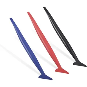 3PCS Car Micro Squeegee Curves Slot Tint Tool Set, Auto Vinyl Wrap Tool Kit, 3 in 1 Flexible Vinyl Applicator Tool with Different Hardness for Car Wrapping, Window Tinting film installation