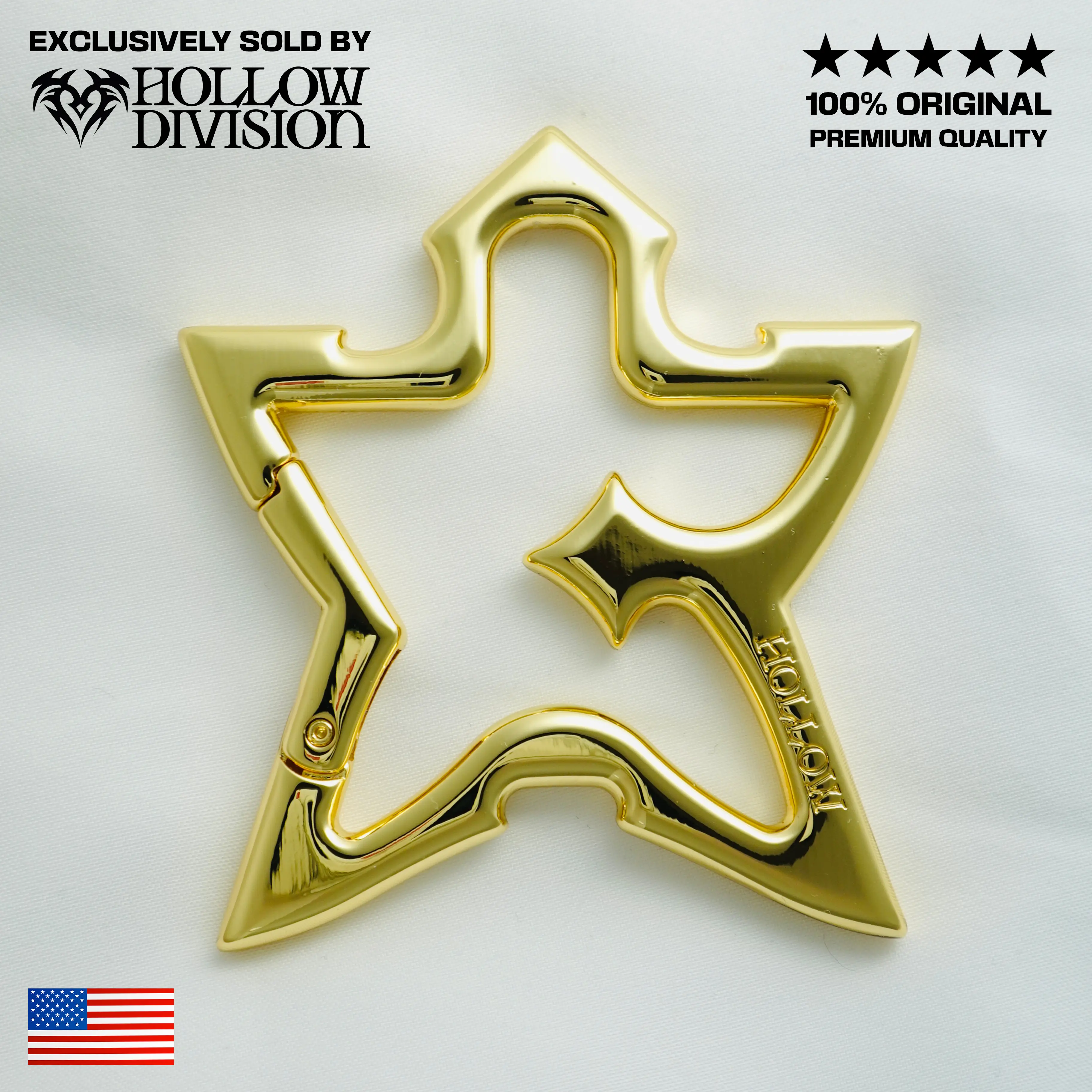 Hollow Star Keeper Carabiner - Original Ninja Star Metal Keychain