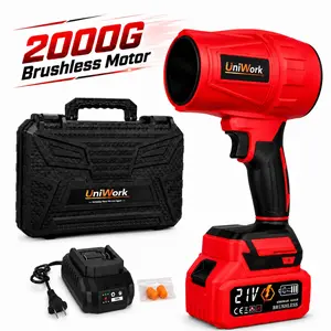 21V Cordless Brushless Blower,Turbo Jet Blower,Leaf Blower, Violent Turbo Fan, Pure Copper Motor,Car Drying After Compressed Air