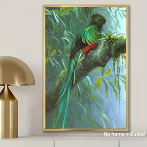 Charming Quetzal Canvas Art Print - Whimsical Animal Wall Decor fameless, Perfect Gift Idea Poster Ornaments Decoration Artistic Photo Room Painting Nature