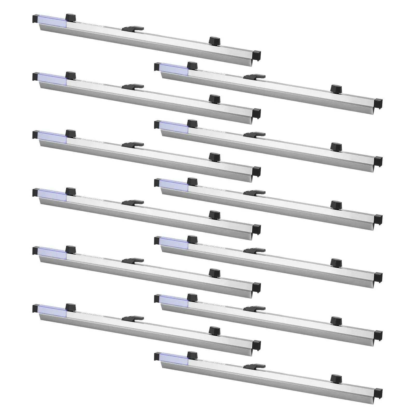 VEVOR Blueprint Clamps, 24 Inches, Blueprint Hanging Clips Binding Strips, Aluminum Construction, Document Storage, for Blue Print, Maps, Construction Paper Posters Plans Drawings Arts, Pack of 12