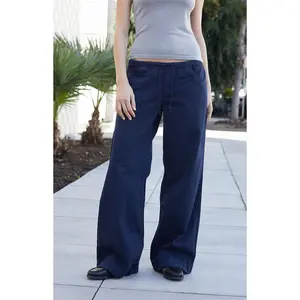 John Galt Women's Blue Frankie Low Rise Baggy Pants
