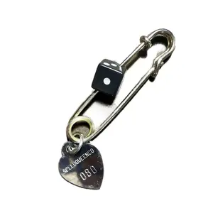 SpeedQueenco Vintage Dice Keychain with Heavy Duty Pin, Stainless Steel Tag & Unique Design - Made in USA