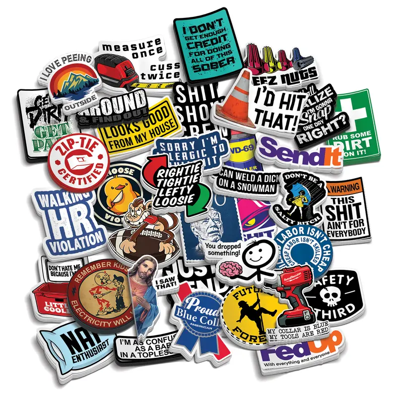 Hard Hat Stickers - Best Seller Packs