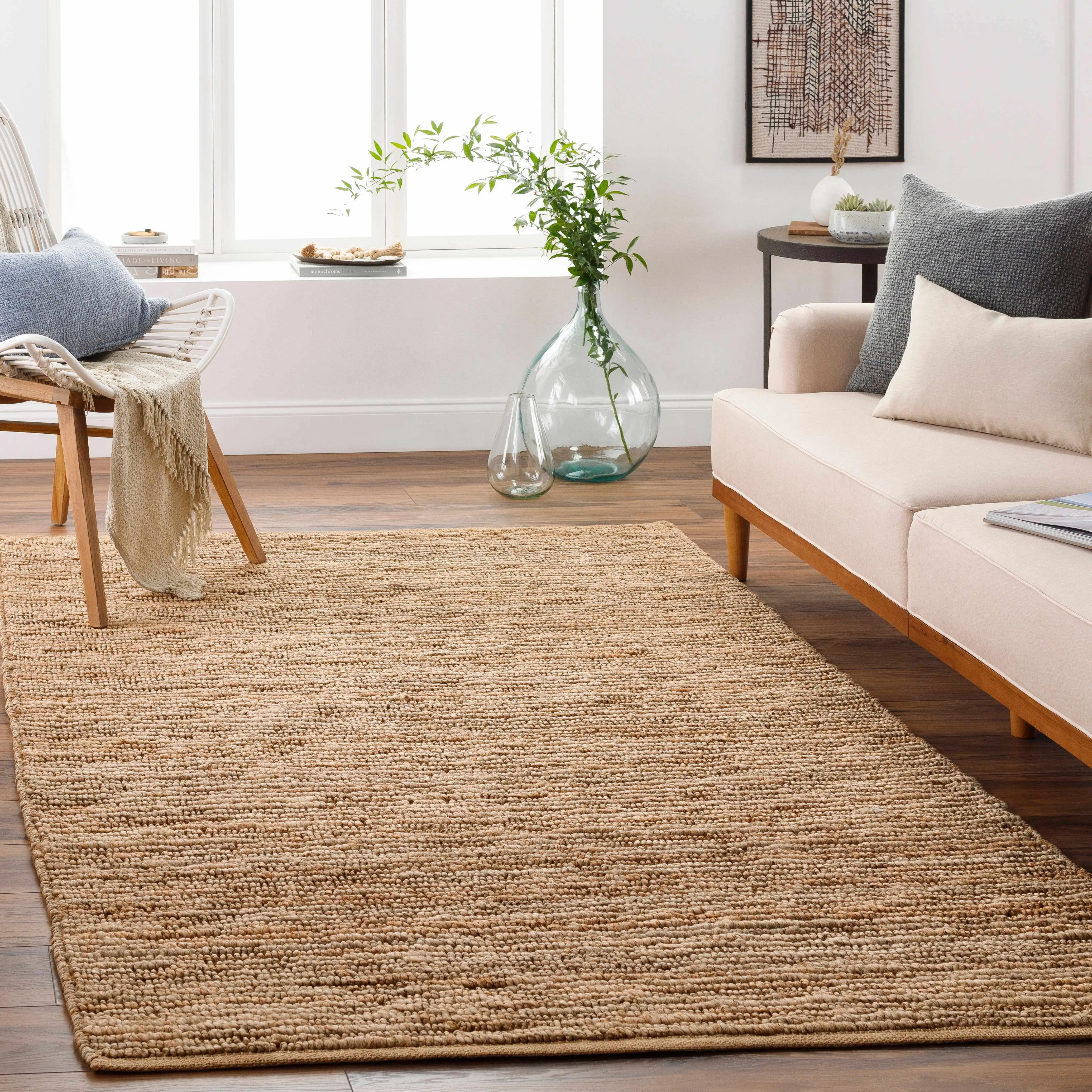 Glover Natural Braided Jute Carpet, Durable Area Rug, Decorative Rug for Living Room Decor, Area Rugs Glover Natural Braided Jute Carpet, Durable Area Rug, Decorative Rug for Living Room Decor, Area Rugs