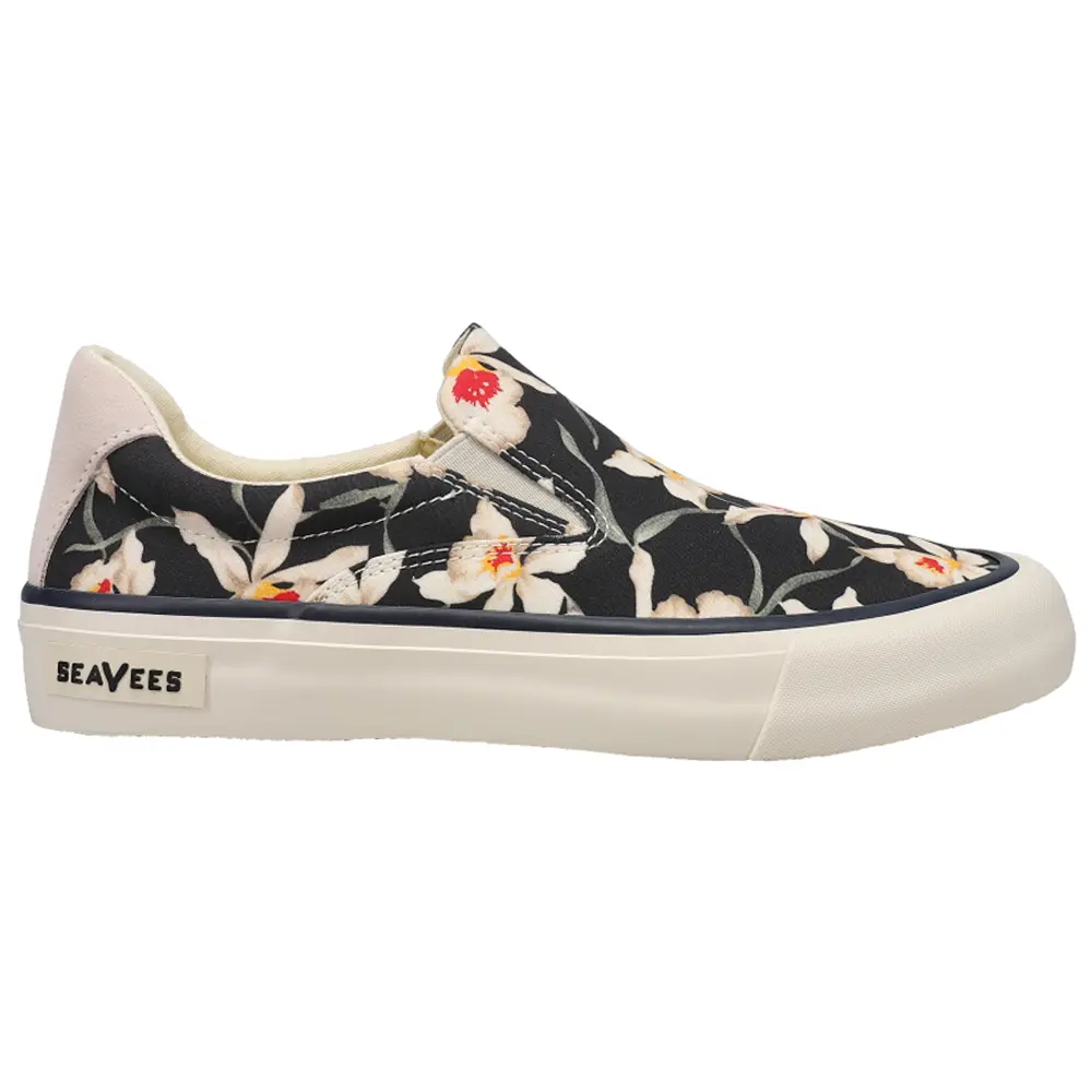 SeaVees Womens Hawthorne Magnum Floral Slip On Sneakers Shoes Casual - Black SeaVees Womens Hawthorne Magnum Floral Slip On Sneakers Shoes Casual - Black
