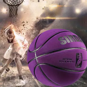 Premium Non-Slip Durable Felt Basketball for Adults - Perfect for Training and Competition, Purple