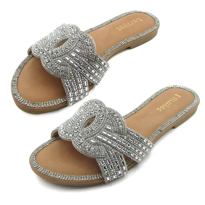 gold dress sandals flat - TikTok Shop