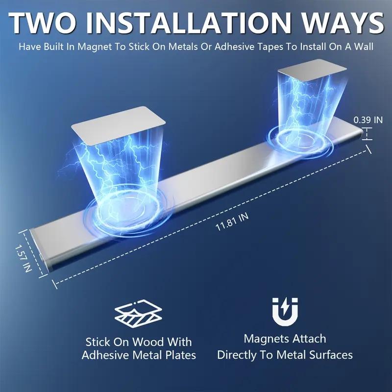4 Pack Rechargeable Under Cabinet Lights, 80 LED Motion Sensor Closet Lights, Magnetic Stick-On Dimmable Night Lights with 3 Color Temps for Kitchen, Pantry, Stairs, Wardrobe, Garage