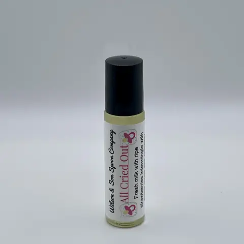Unisex All Cried Out Fragrance Easy-to-Use Rollerball Bottle - 10ml Beauty & Personal Care Body Product with Strawberry, Caramel, Woody, Powdery Milk Notes, Sweet Almond Base & Almond Oil, Aromatic Fruity Scent