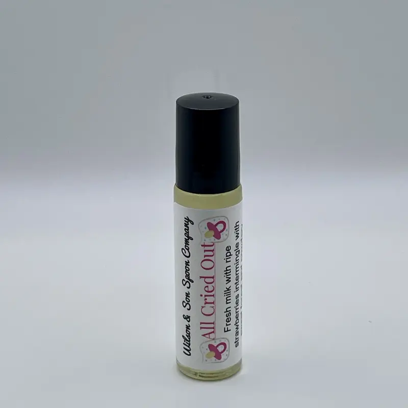Unisex All Cried Out Fragrance Easy-to-Use Rollerball Bottle - 10ml Beauty & Personal Care Body Product with Strawberry, Caramel, Woody, Powdery Milk Notes, Sweet Almond Base & Almond Oil, Aromatic Fruity Scent
