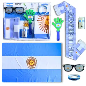 2026 Fan Accessories Kit, 6 PCS World Soccer Sport Cup Gear Set, Merchandise for Soccer Party Decorations, Stadium Events, Watch Party, Home Cheering