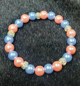 Gamma Phi Delta & Sigma Gamma Rho Bracelets - Red, Blue, and Gold Beaded Jewelry Set for Sorority Events