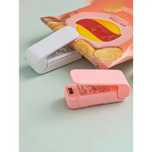 1pc Mini Food Sealer Machine, Portable Household Plastic Bag Sealing Device, Moisture-Proof & Fresh-Keeping