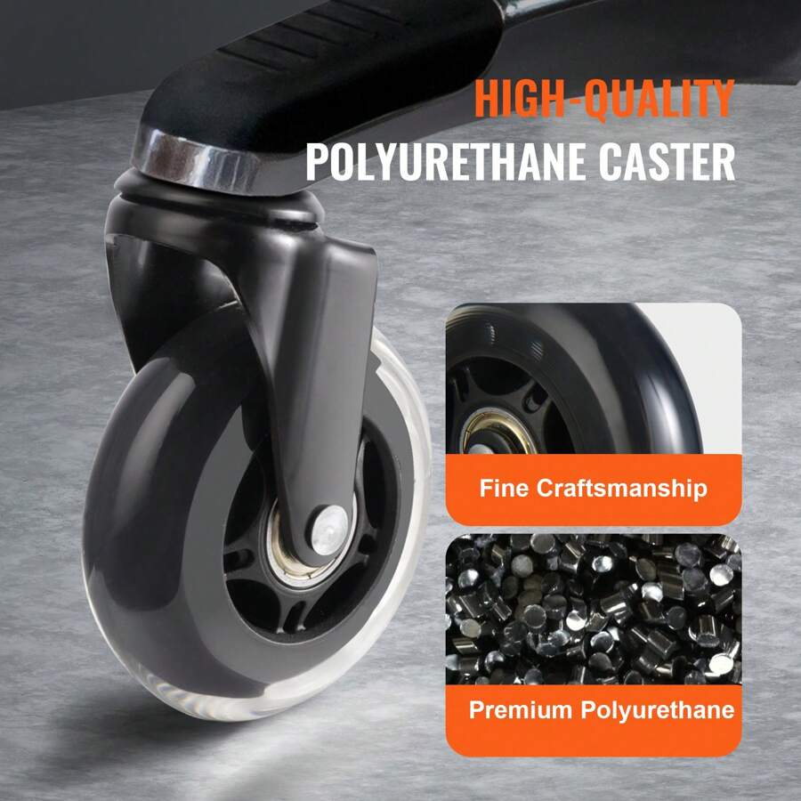 Office Chair Wheels Set Of 5 2'' 3'' Caster Wheels For Hardwood Floors & Carpet Heavy Duty Computer Gaming Desk Casters With 130-440 Lbs Load Capacity Universal Fit Office Chair Wheels Set Of 5 2'' 3'' Caster Wheels For Hardwood Floors & Carpet Heavy Duty Computer Gaming Desk Casters With 130-440 Lbs Load Capacity Universal Fit