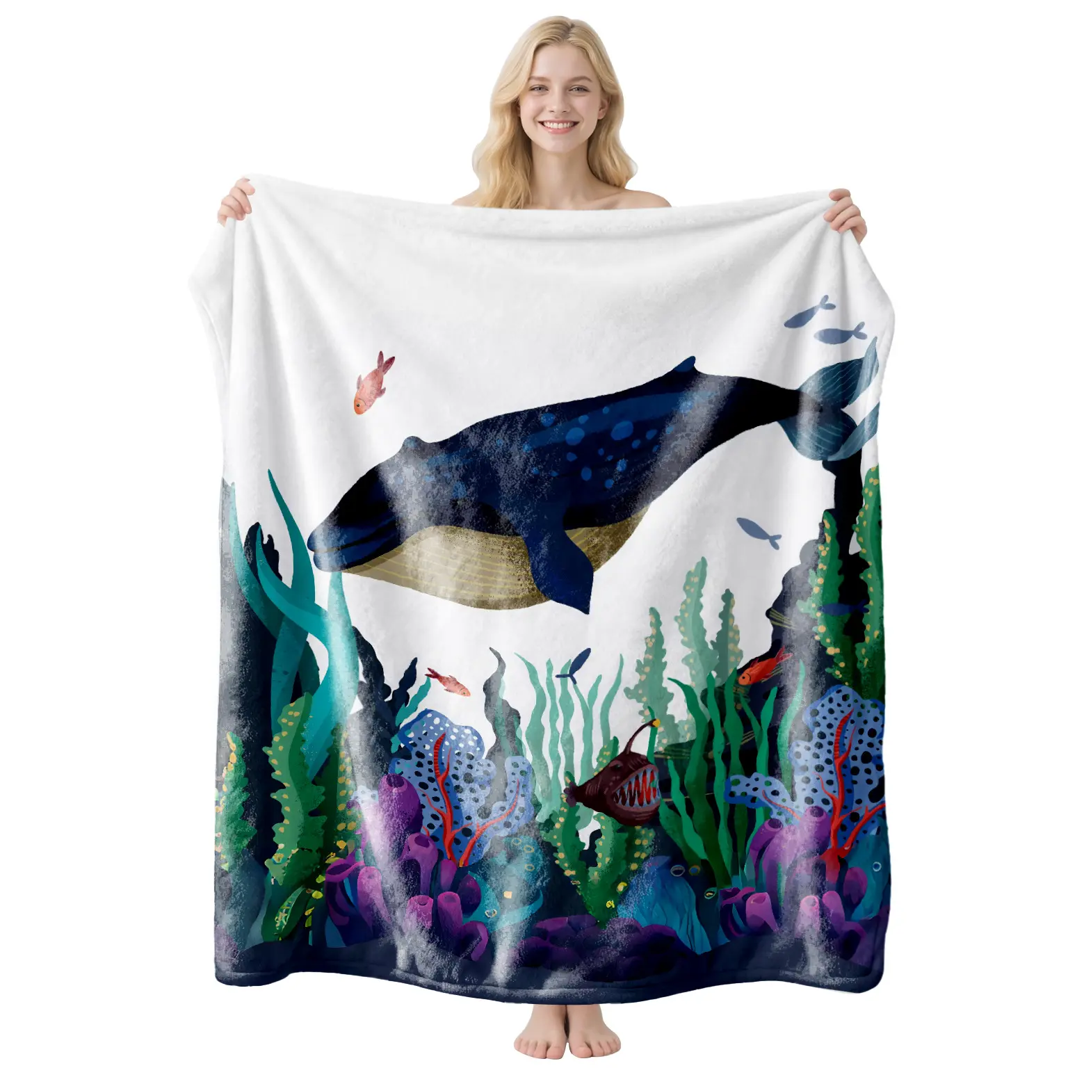 Money Print Fleece Blanket | Cool Dollar Bill Pattern Soft Cozy Throw Blanket for Sofa Bed