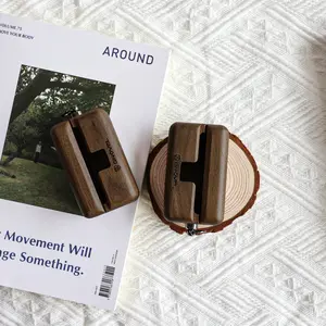 GNOVEL Handcrafted North American Walnut Wooden Earbud Case for Sony AM-TW01 LinkBuds S WF-1000XM4 WF-1000XM5 Natural Wood Grain Premium Storage Solution with Lightweight Protection