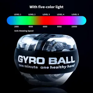 LED Wrist Power Trainer Ball Self-Starting Gyro Ball Power Ball Arm Hand Muscle Force Fitness Exercise Equipment Strengthener Does not apply