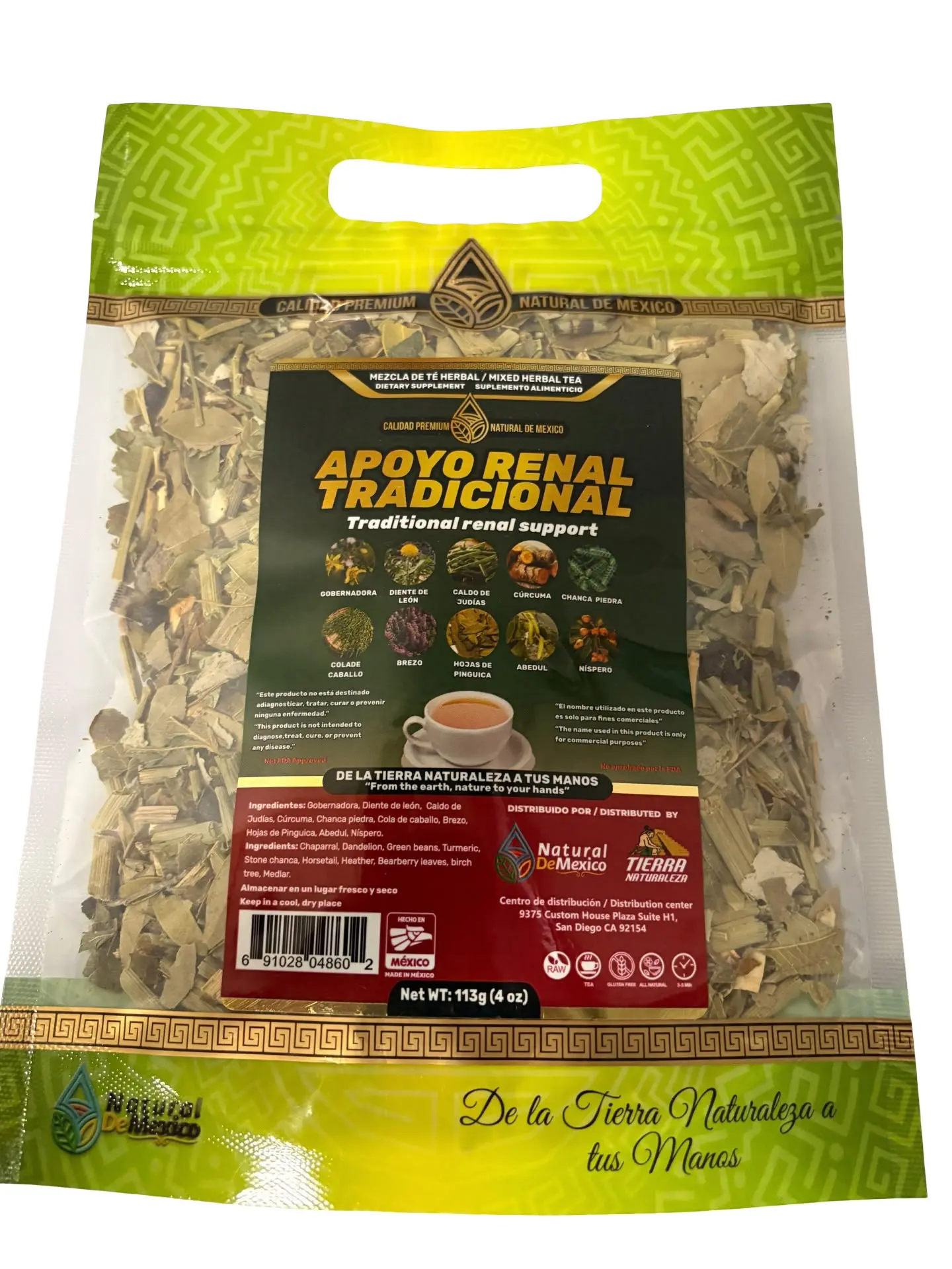 Compuesto Herbal Rompe Piedras Kidney Support Herbal Compound Tea 4 oz.-113g Natural Mexican Herb Hierba Wild Crafted