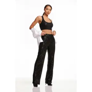 Sequin Wide Leg Pant