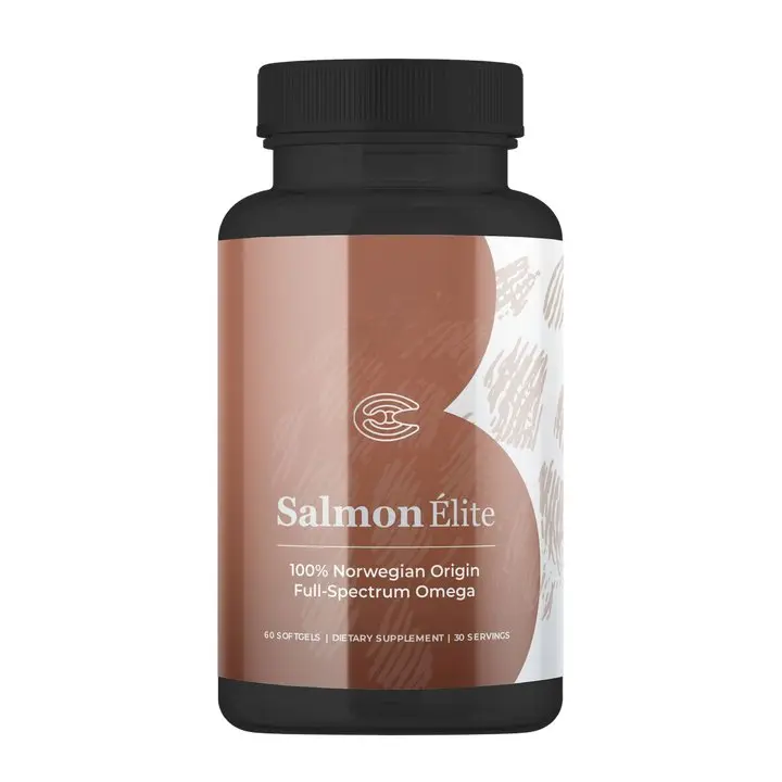 Salmon Élite | Heart Health 100% Norwegian Salmon Softgels 60 Capsules Full-Spectrum Omega EPA/DHA Free of Chemical Additives