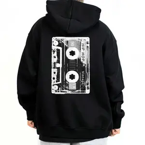 Vintage Cassette Hip-Hop Music Chicano Clothing, Mexican Clothes, Lowrider Clothes, Oversized Graphic Tee Medium Heavy Sweatshirt Hoodie for Men & Women