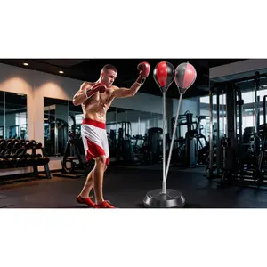 Adjustable Height Boxing Bag with Stand - Height Adjustable - Speed Bag for Training, Boxing Equipment, Stress Relief & Fitness