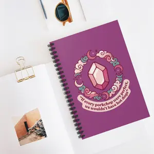 Pink Diamond crystal gem Notebook | Ruled Spiral--=%2=- Journal=%2=-- Magical Moon Design guide journal