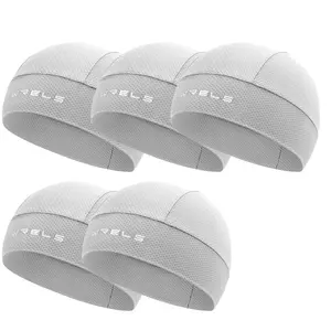 5 Piece Wrels Breathable Mesh Cycling Caps, Lightweight Cooling Ice Silk Hats, Outdoor Riding Running Hiking Sports Cap, Helmet Liner