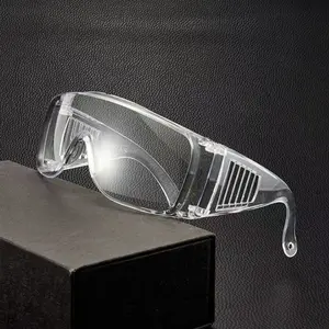 Clear safety glasses with side shields, scratch-resistant UV protection eyewear for cycling, work, and outdoor use