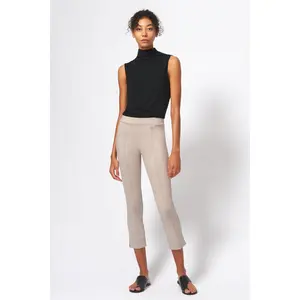 Pintuck Slit Capri - Taupe