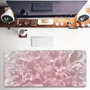 Creative Water Ripple Pattern Mouse Pad, Rectangle Gaming Mouse Pad, Office Desk Accessories, Non-slip Rubber Base Stitched Edge Desk Pad for Laptop Desktop, Computer Accessories, Desktop Accessory