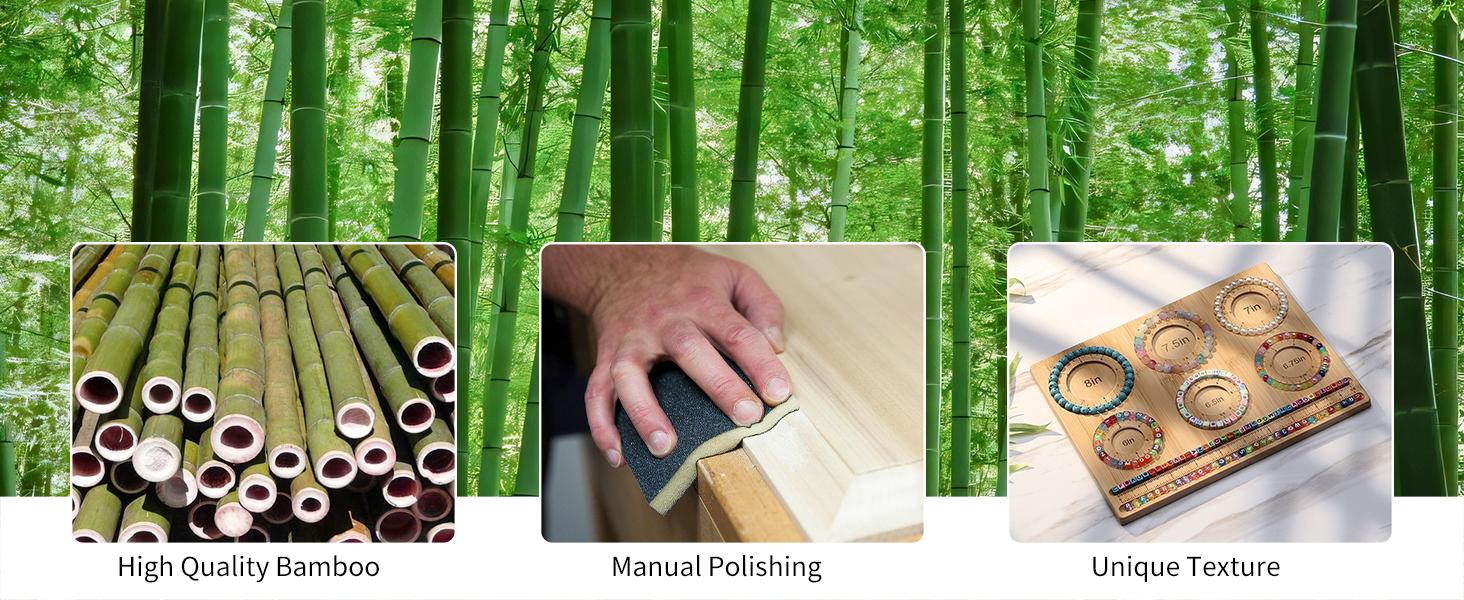 Bead Board for Jewelry Making, Bamboo Beading Board for Jewelry Bracelet Making, DIY Bracelet Bead Board